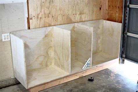 How To Build Diy Garage Cabinets And Drawers Thediyplan