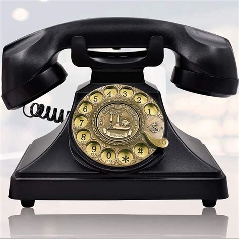 IRISVO Rotary Dial Telephone Retro Old Fashioned Landline For Home and ...