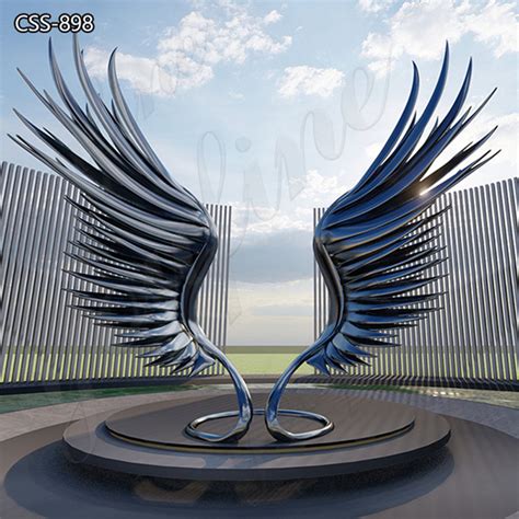 Metal wing sculpture-YouFine Sculpture