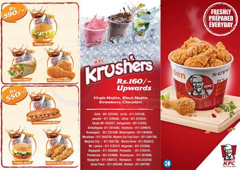 KFC Menu Prices From 25 Oct 2015