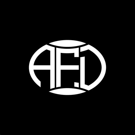 AFD abstract monogram circle logo design on black background. AFD ...