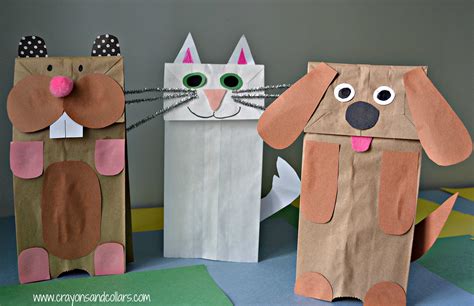 Easy Paper Bag Puppets You Can Make With Household Items | Paper bag puppets, Paper bag crafts ...