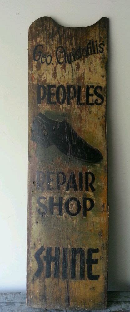 Antique Shoe Repair Trade Sign | Antique signs, Antique signs advertising, Trade sign