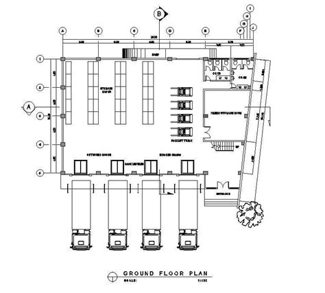 Warehouse Ground Floor Plans - AutoCAD DWG Drawing