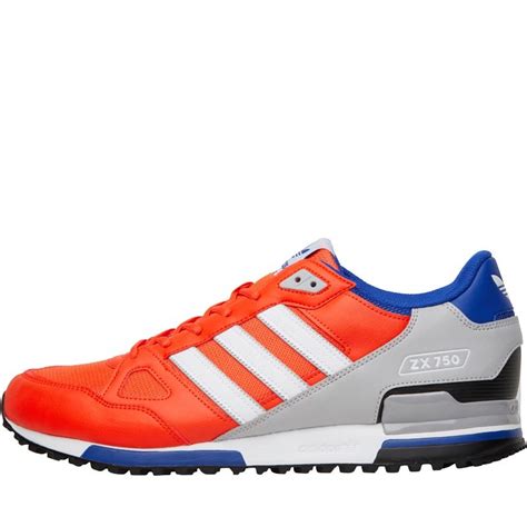 Buy adidas Originals Mens ZX 750 Trainers Semi Solar Red/White/Solid Grey