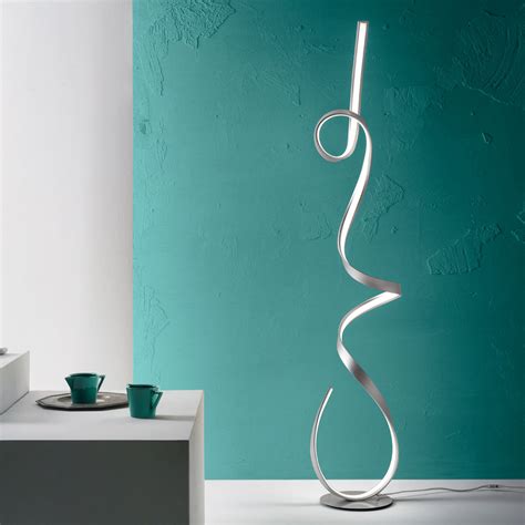 Modern Design Silver Painted Metal LED Floor Lamp