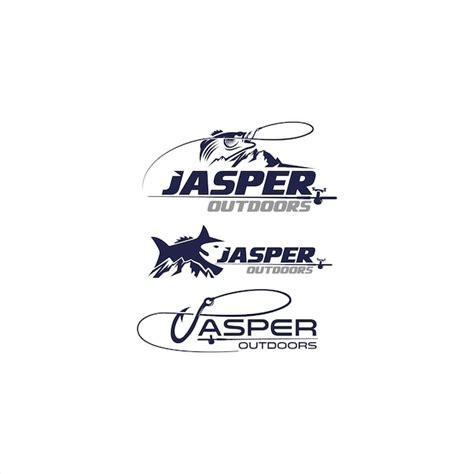 Premium Vector | Jasper outdoor fishing logo template