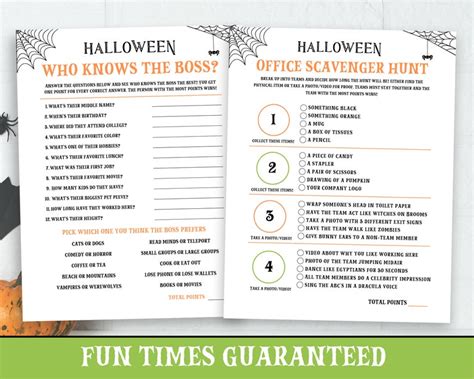 Halloween Office Party Games Halloween Games for Office - Etsy