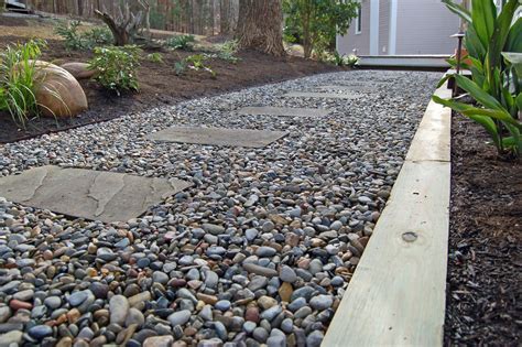 Riverjax path with stepping stones | Landscape edging, Modern backyard landscaping, Gravel stones