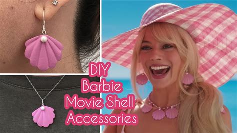 DIY Cute Barbie Movie Shell Earrings & Necklace - YouTube