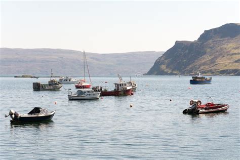 Boats on Loch Portree, Isle of Skye. Scotland Stock Image - Image of boat, highland: 101059621