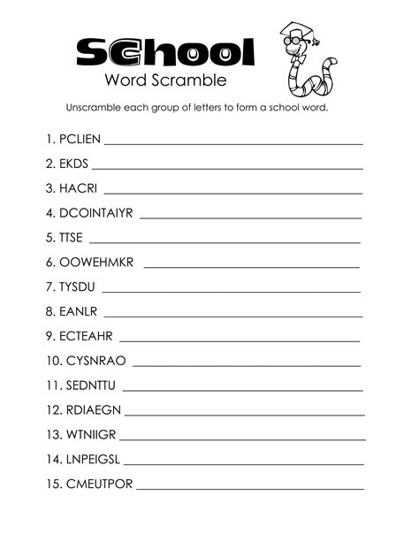 Free Word Scramble Maker Printable - Free Printable A To Z