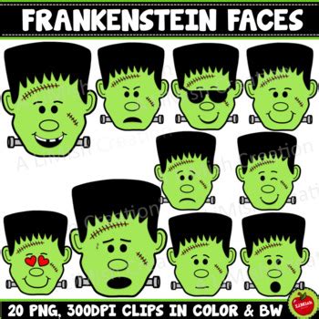 Frankenstein Face Clip Art