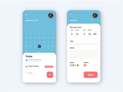 Calendar App Design | Mobile app design inspiration, App interface ...