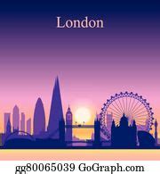 900+ London City Skyline Silhouette Clip Art | Royalty Free - GoGraph