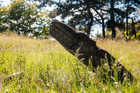 Real Pagan Altar in the Forest with Idols in Summer Light. Stock Photo ...