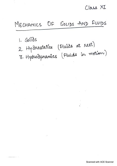 SOLUTION: Mechanics of solids fluids part iii hydrodynamics fluids in motion - Studypool