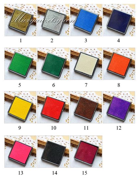 1 Piece Stamp Pad Ink Pad Rubber Stamp Ink 15 Colors Can - Etsy