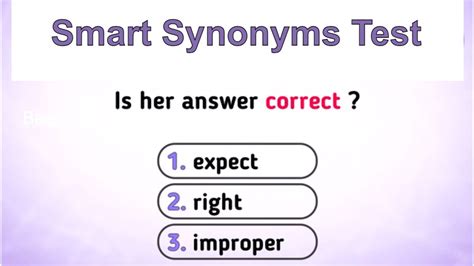 Synonyms Quiz - Test your English vocabulary - YouTube