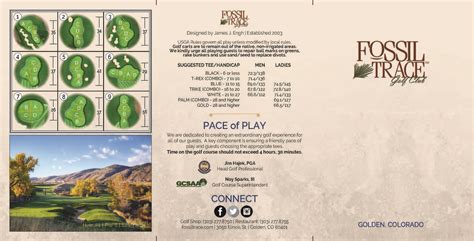 Fossil Trace Golf Club Scorecard | Denver Golf Course Scorecard