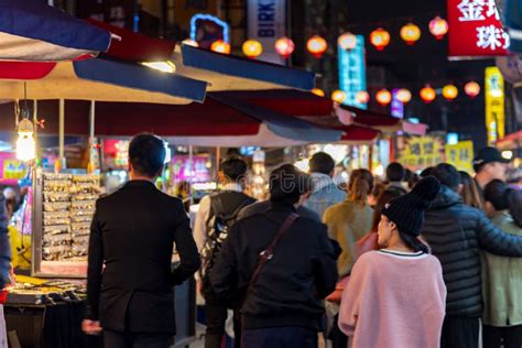 Scenic View of Raohe Street Night Market Editorial Stock Photo - Image ...