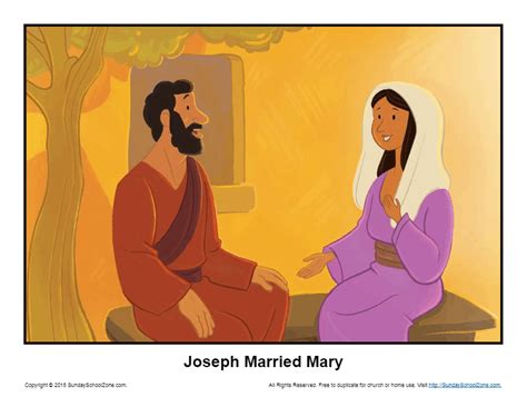 Joseph and Mary Bible Illustration