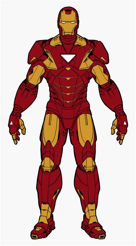 Iron Man Cartoon Drawing Color - Iron Man Body Drawing, HD Png Download ...