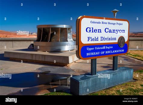 Interpretive display, Carl Hayden Visitor Center at Glen Canyon Dam ...