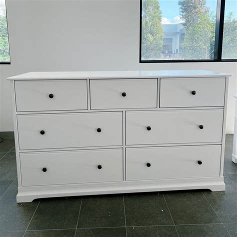 Cardinia 7 Chest of Drawers/Dresser in White CP004 - Hallams Home