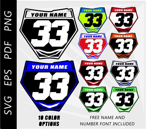 Motocross Racing Number Plate Mx Plate Custom Mx Number - Etsy