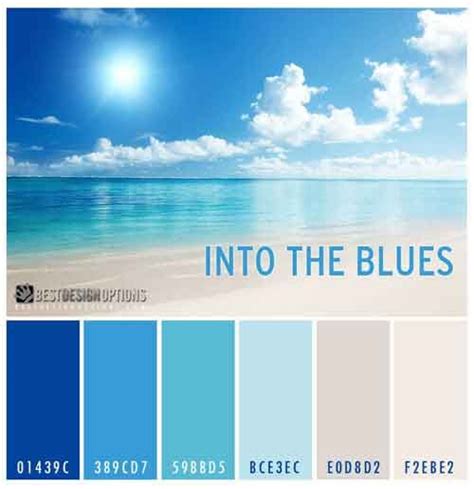 Summer Colors: Cool Palettes for Summer Designs Beach Color Palettes, Beach Color Schemes, Color ...