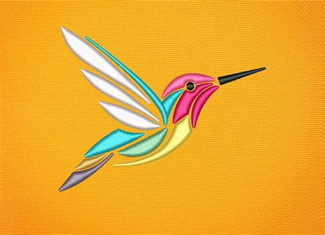 Hummingbird Embroidery Design Bird Embroidery File 4 sizes | Etsy