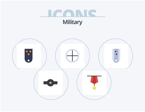 Military Flat Icon Pack 5 Icon Design. military. army. medal. three ...