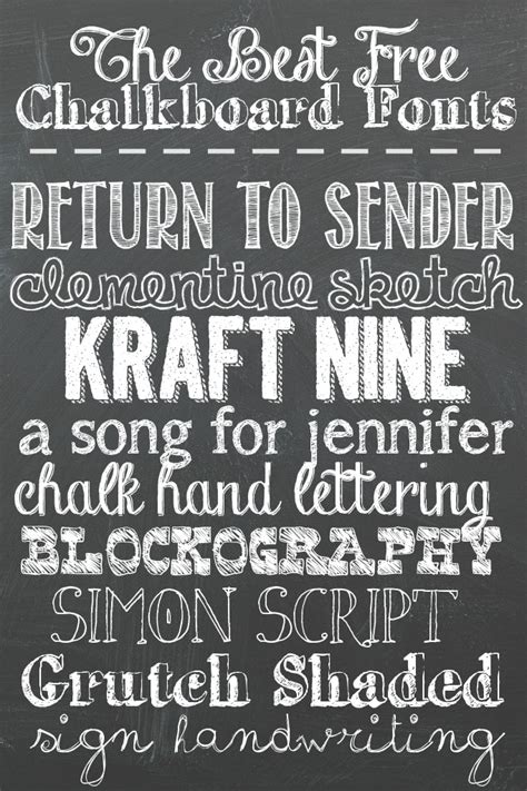 The Best Free Chalkboard Fonts - A Grande Life