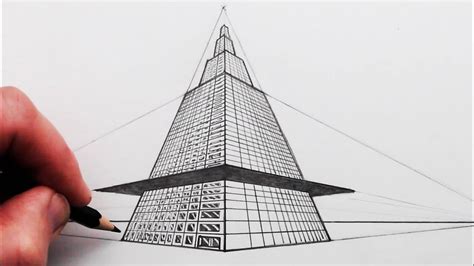 How to Draw 3-Point Perspective: Skyscraper Building - YouTube