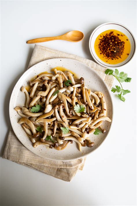 Sautéed Beech Mushrooms in Chili Oil | Mushroom Recipes