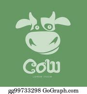 690 Clip Art Illustration Of Cow Logo Design Template Vector | Royalty Free - GoGraph