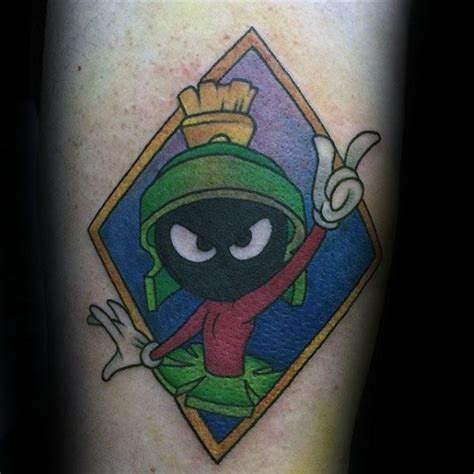 40 Marvin The Martian Tattoo Designs For Men - Cartoon Ink Ideas