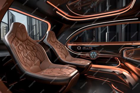 Premium Photo | The interior of the mercedes - benz concept car.