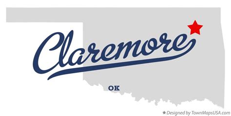 Map of Claremore, OK, Oklahoma