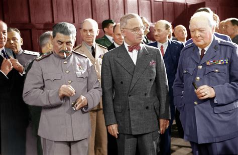 Stalin, Truman, and Churchill at the Potsdam Conference | altur | Senhor da guerra, Segunda ...