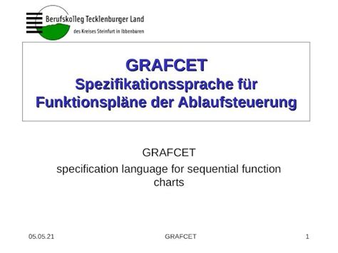 (PPT) 06.01.2014GRAFCET1 GRAFCET Spezifikationssprache für Funktionspläne der Ablaufsteuerung ...