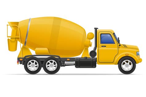 cargo truck concrete mixer vector illustration 488574 Vector Art at Vecteezy