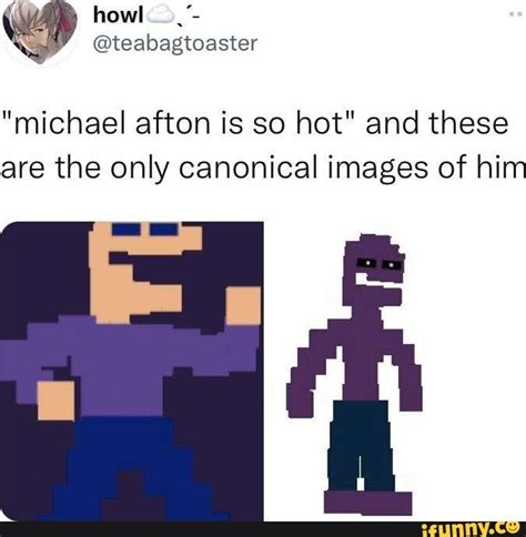 WW howl @teabagtoaster "michael afton is so hot" and these are the only canonical images of him ...