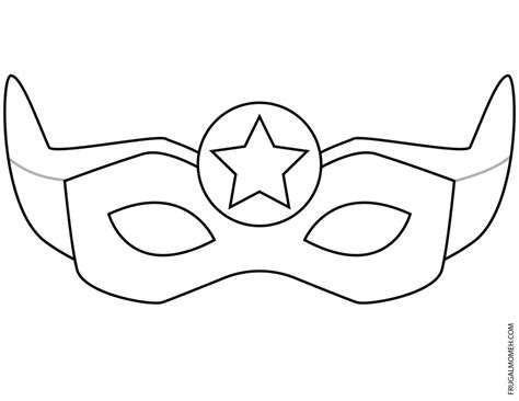 Superhero Mask Coloring Page