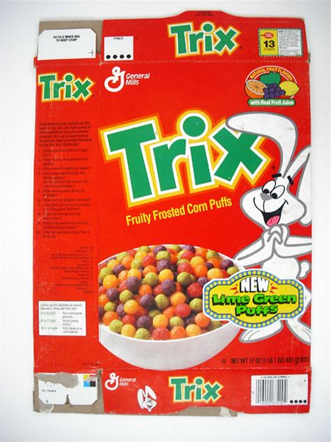 1989 General Mills TRIX Cereal Box A - a photo on Flickriver