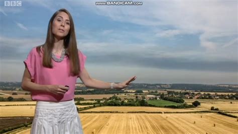 Kaye Forster weather presenter from the East Midlands in a pink top ...