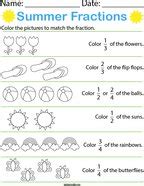 First Grade Fractions Math Worksheets - Twisty Noodle - Worksheets Library