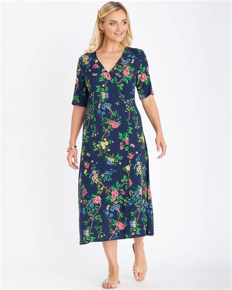 Contempo Floral Button Front Dress Multi | Zando