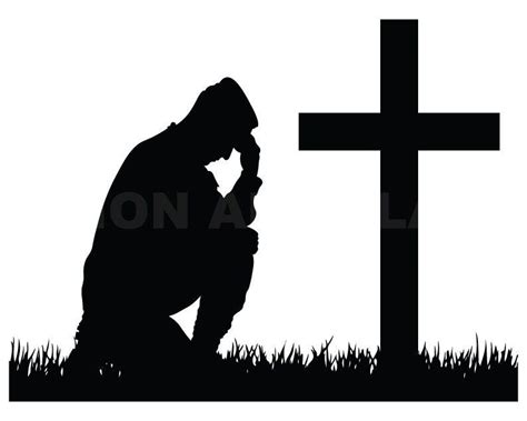 Cross Svg, Human Silhouette, Silhouette Cameo, Kneeling, Clipart Images ...